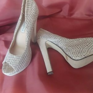 Snakeskin Print Heels